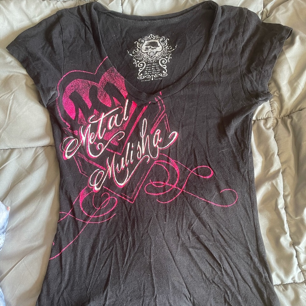 Small Black Pink Punk T-Shirt